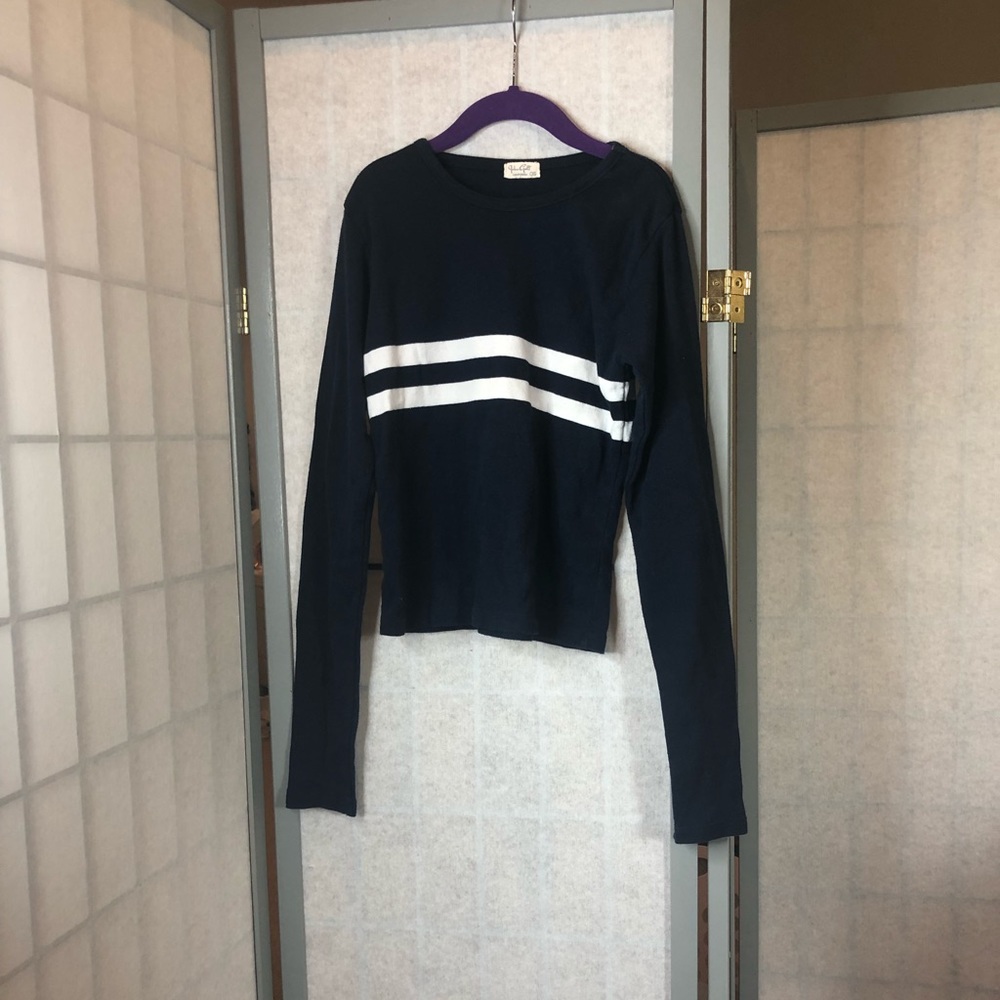 Brandy Melville John Galt navy/white top